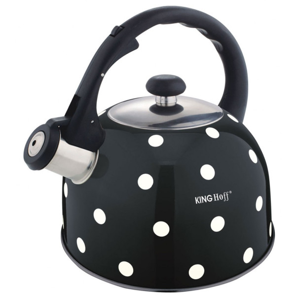 CZAJNIK EMALIOWANY W GROSZKI KiNGHOFF 2.6L KH-1051