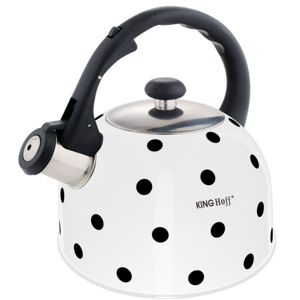 CZAJNIK EMALIOWANY W GROSZKI KiNGHOFF 2.6L KH-1053