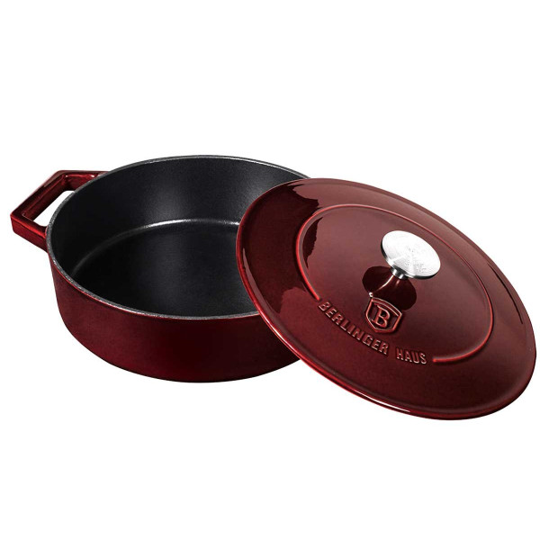 EMALIOWANY GARNEK ŻELIWNY 26cm 2.6L BERLINGER HAUS BH-6498