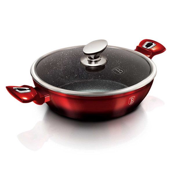 GARNEK GRANITOWY 3.8L 28CM BERLINGER HAUS BLACK BURGUNDY BH-1626