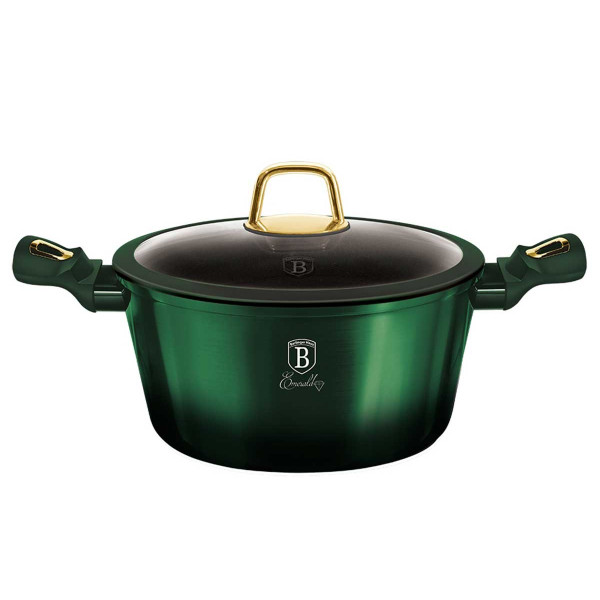 GARNEK GRANITOWY 6.1L 28CM BERLINGER HAUS METALLIC LINE EMERALD BH-6059