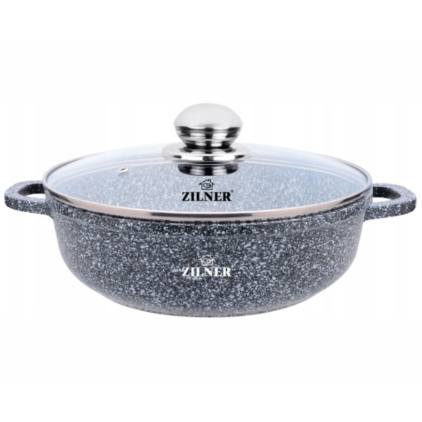 GARNEK MARMUROWY WOK 5.5L 32cm ZILNER ZL-7070