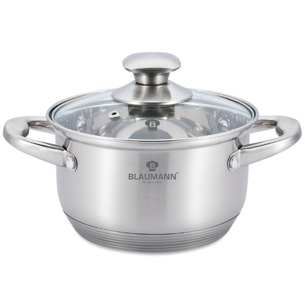 GARNEK STAL NIERDZ. Z POKR. 22cm 4.3L SATYNA BLAUMANN GOURMET LINE BL-3457