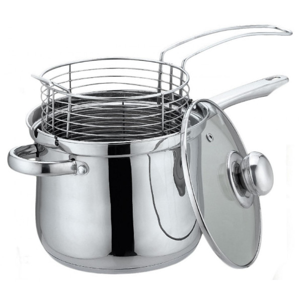 GARNEK Z KOSZYKIEM DO SMAŻENIA KiNGHOFF 3.6L 18cm KH-4581