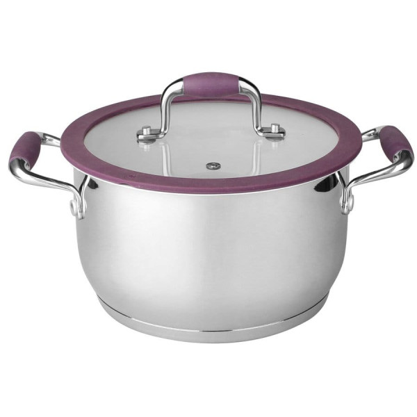 GARNEK Z POKRYWKĄ 24cm 6.1L STAL NIERDZEWNA 18/10 MASSA STARKE PRO