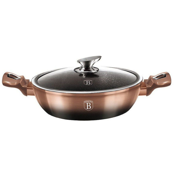 GARNEK Z POWŁOKĄ GRANITOWĄ 3.8L 28cm BERLINGER HAUS ROSE GOLD NOIR BH-1893