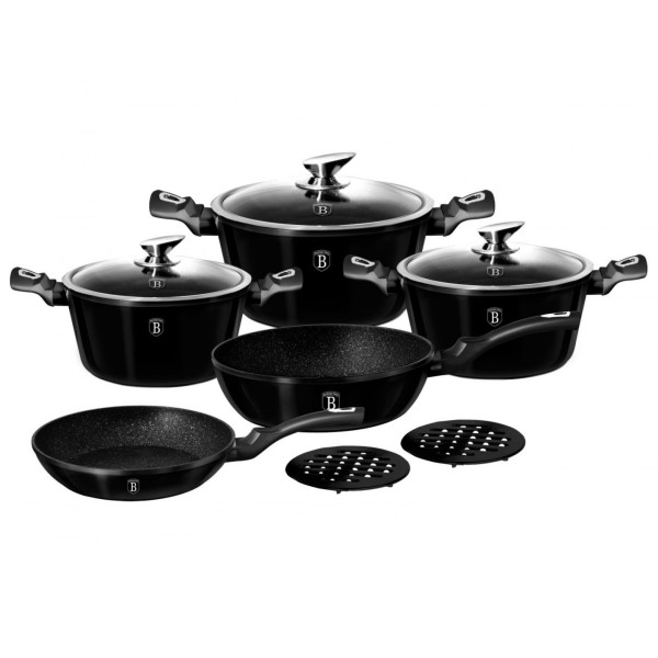 GARNKI BERLINGER HAUS 10 ELE METALLIC BLACK ROYAL BH-1663