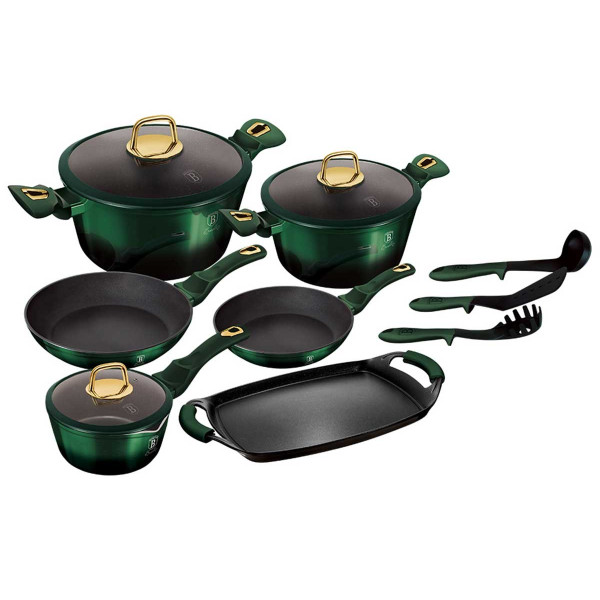 GARNKI 12 EL. BERLINGER HAUS METALLIC EMERALD LINE BH-6066