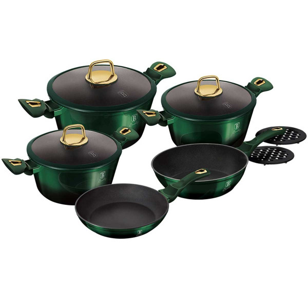 GARNKI 10 EL. BERLINGER HAUS METALLIC EMERALD BH-6065