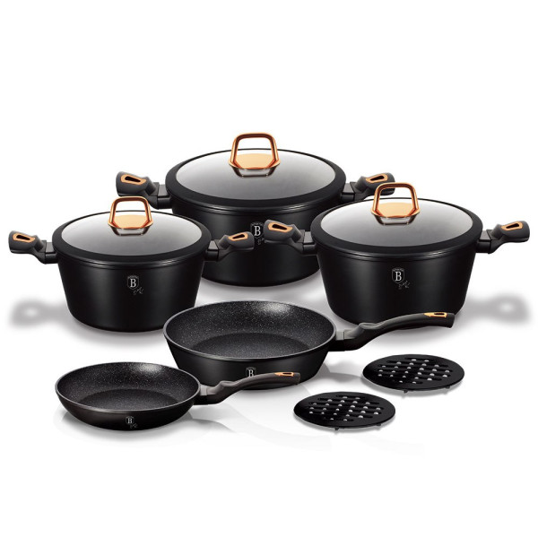 GARNKI BERLINGER HAUS BLACK ROSE LINE 10 ELE BH-1645-N