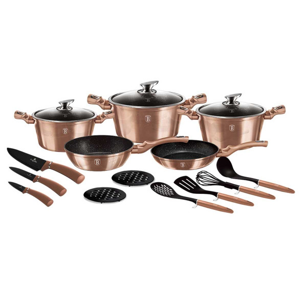 GARNKI BERLINGER HAUS 17 ELE METALLIC ROSE GOLD BH-6161