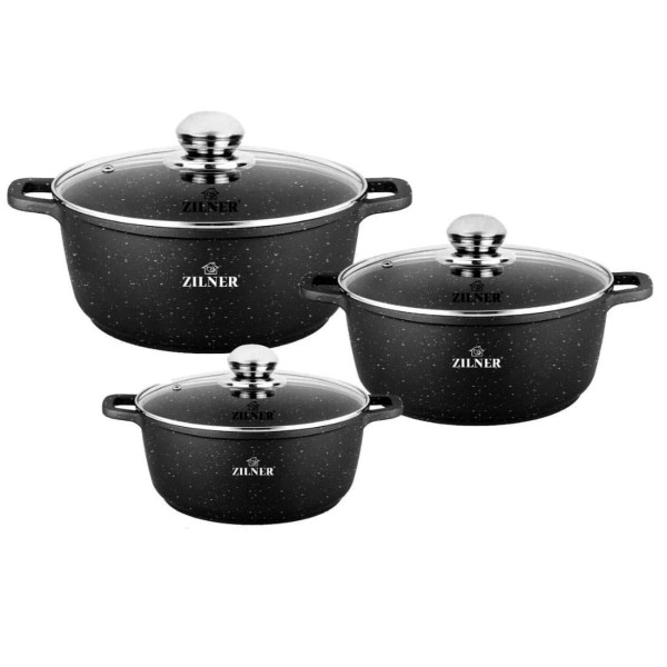 GARNKI GRANITOWO-CERAMICZNE 6 ELE. ZILNER ZL-7017