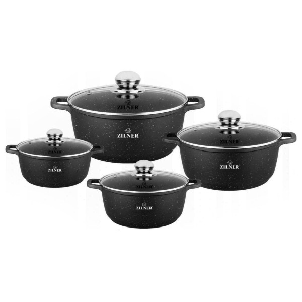 GARNKI GRANITOWO-CERAMICZNE 8 EL. ZILNER ZL-7018