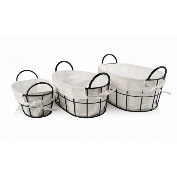 KOSZ METALOWY CZARNY 32x22x14cm LOUIS MONDEX HTOP4498
