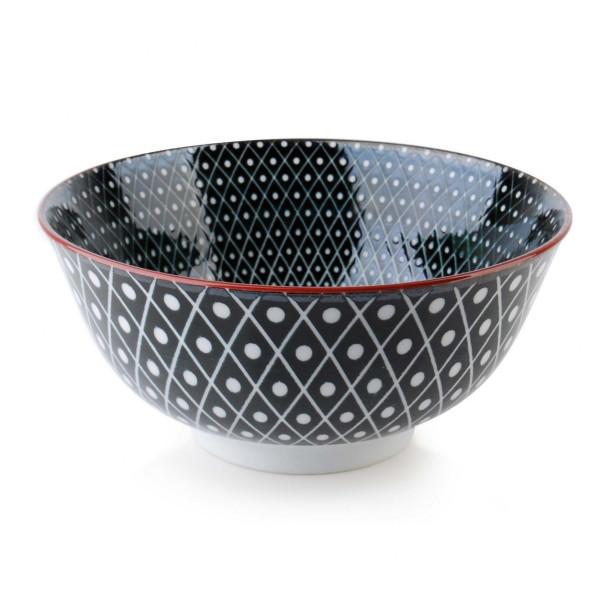 MISKA PORCELANOWA 15cm 550ml MAROCCO BLACK MONDEX HTNA6148