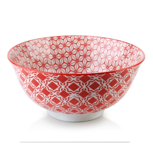 MISKA PORCELANOWA 15cm 550ml MAROCCO RED MONDEX HTNA6131