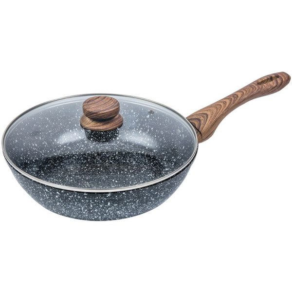 PATELNIA / WOK 28CM KiNGHOFF GRANIT WOOD KH-1171 / 1584