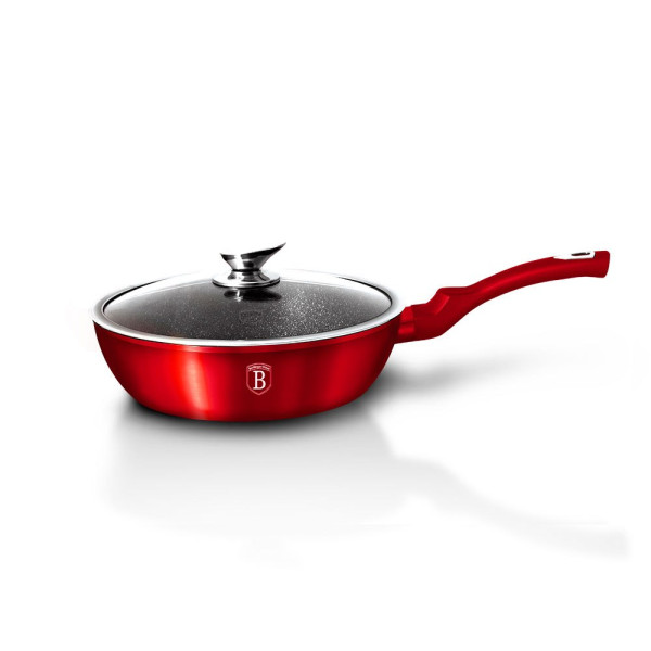 PATELNIA GRANITOWA 24CM BERLINGER HAUS METALLIC LINE RED BH-1259-N