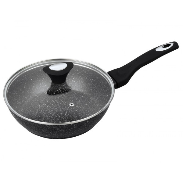PATELNIA GRANITOWA GŁĘBOKA 24CM KLAUSBERG MARMO GOLD KB-7295