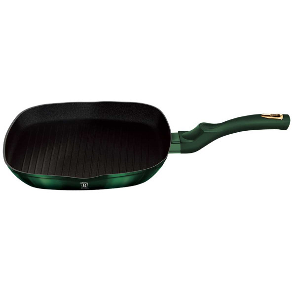 PATELNIA GRANITOWA GRILLOWA 28x28CM BERLINGER HAUS METALLIC LINE EMERALD BH-6050
