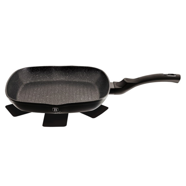 PATELNIA GRILLOWA GRANITOWA BERLINGER HAUS BLACK SILVER BH-1846