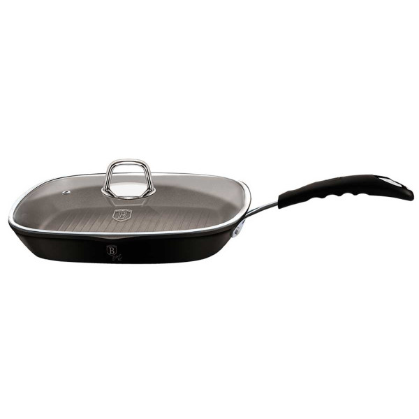 PATELNIA GRILLOWA TYTANOWA 28cm BERLINGER HAUS BLACK PROFESSIONAL LINE BH-6130