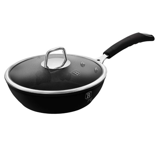 PATELNIA TYTANOWA GŁĘBOKA 24cm BERLINGER HAUS BLACK PROFESSIONAL LINE BH-6119