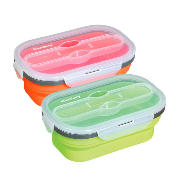 POJEMNIK LUNCHBOX SILIKONOWY 800ml 1-KOMOROWY KLAUSBERG KB-7022