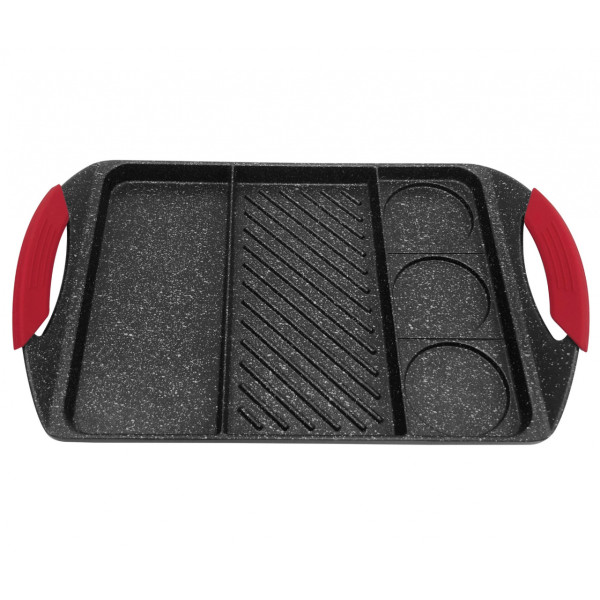 PŁYTA GRILLOWA 42CM GRANITOWA DZIELONA KiNGHOFF KH-1420