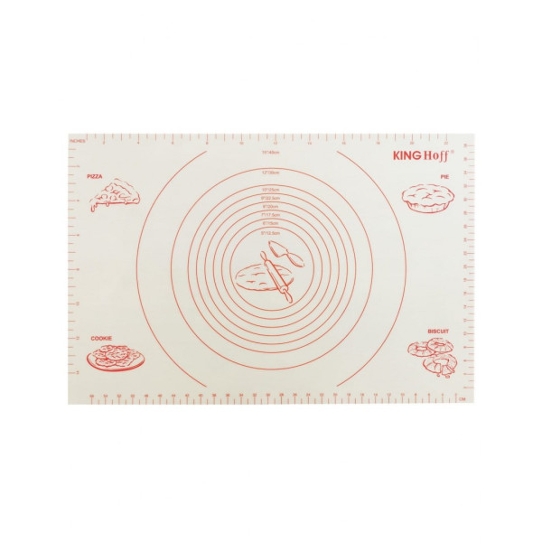 STOLNICA SILIKONOWA 60x40cm MATA KUCHENNA BIAŁA KINGHOFF KH-1537