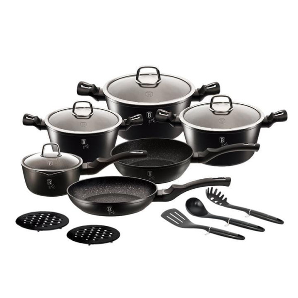 ZESTAW GARNKÓW 15 EL. BERLINGER HAUS BLACK SILVER BH-6155