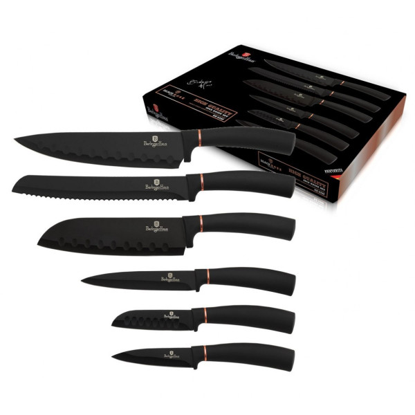 ZESTAW NOŻY 6 ELE. BERLINGER HAUS BLACK ROSE GOLD BH-2337