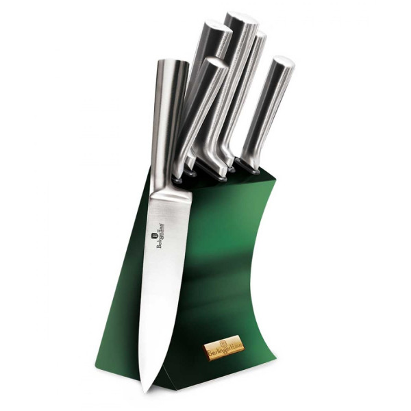 ZESTAW NOŻY W STOJAKU BERLINGER HAUS EMERALD METALLIC LINE BH-2448