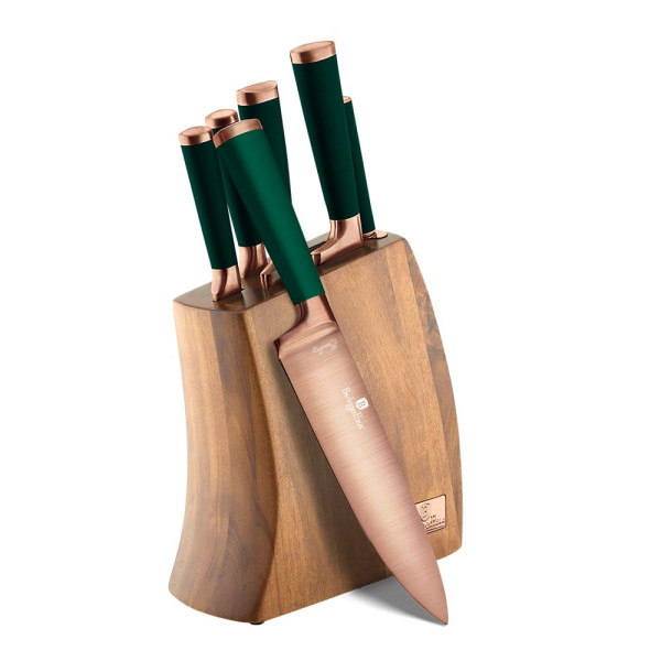 ZESTAW NOŻY W BLOKU 7 EL. BERLINGER HAUS EMERALD BH-2645