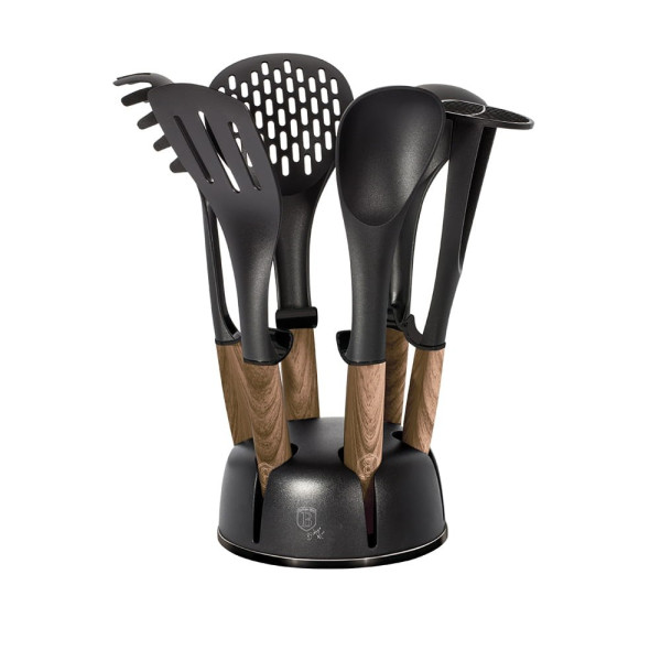 ZESTAW PRZYBORÓW KUCHENNYCH 7 EL. BERLINGER HAUS EBONY MAPLE BH-6220