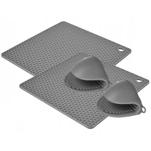 ZESTAW SILIKONOWY 4 EL. 2xŁAPKA + 2xPODKŁADKA BRUNBESTE BB-1527