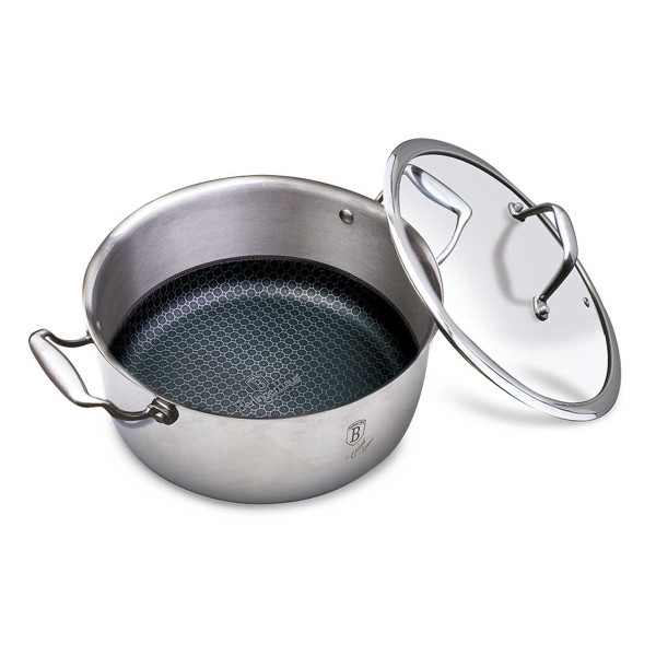 GARNEK STALOWY 18/10 6.1L 28cm BERLINGER HAUS ETERNAL COLLECTION BH-7446