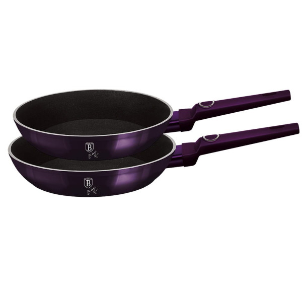 ZESTAW PATELNI TYTANOWYCH 22/26cm BERLINGER HAUS PURPLE ECLIPSE BH-6789