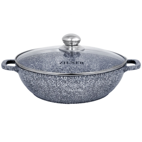 GARNEK MARMUROWY WOK 3.3L 28CM ZILNER ZL-7069