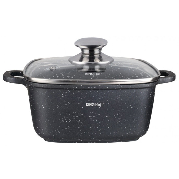 GARNEK KWADRATOWY Z POWŁ. MARMUR. 4.5L 24CM KINGHOFF KH-1603