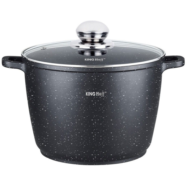 GARNEK Z POWŁ. MARMUR. 10L 28CM KINGHOFF KH-1599