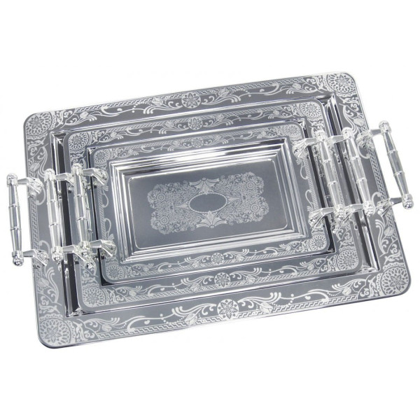 ZESTAW 3 TAC STALOWYCH DO SERWOWANIA KINGHOFF KH-4741
