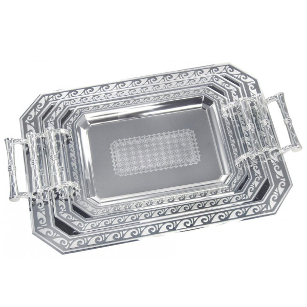 ZESTAW 3 TAC STALOWYCH DO SERWOWANIA KINGHOFF KH-4742