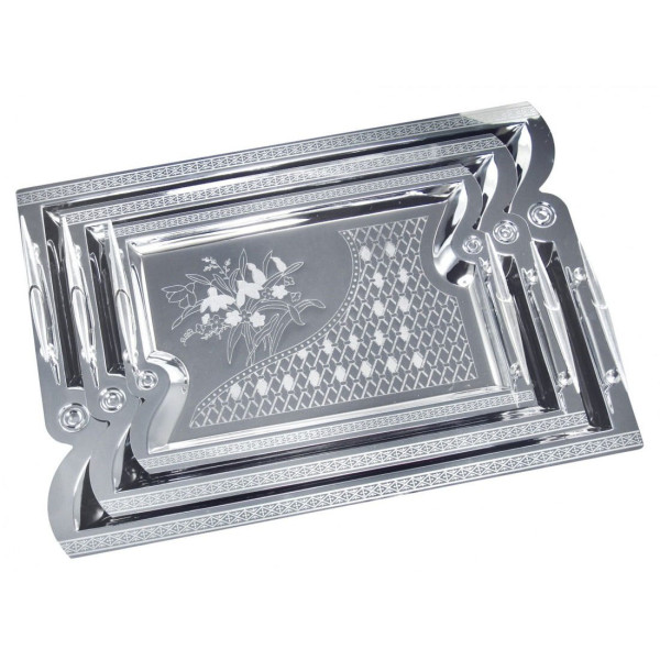 ZESTAW 3 TAC STALOWYCH DO SERWOWANIA KINGHOFF KH-4743