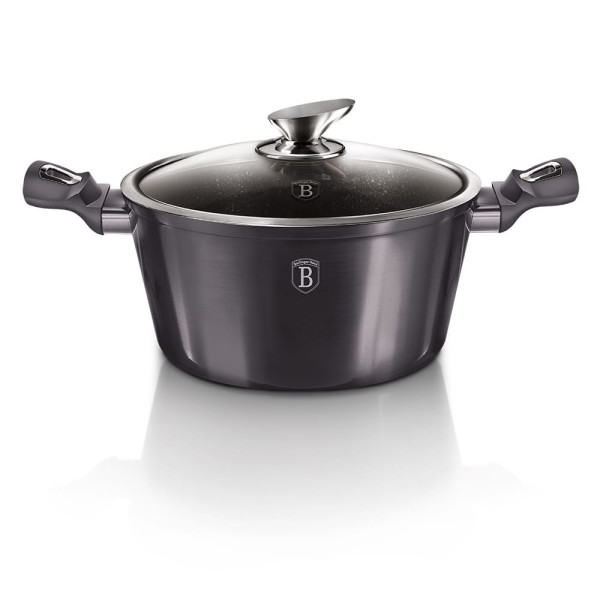 GARNEK Z POWŁ. GRANITOWĄ 6.1L 28cm BERLINGER HAUS Carbon Pro BH-6894