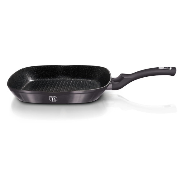 PATELNIA GRILLOWA Z POWŁ. GRANITOWĄ 28x28cm BERLINGER HAUS Carbon Pro BH-6901