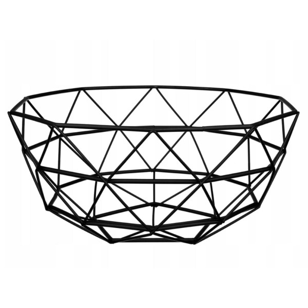 STALOWY KOSZYK NA OWOCE 28.5x12.5cm CZARNY BRUNBESTE BB-1708