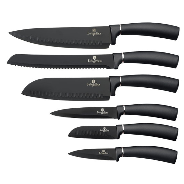 ZESTAW NOŻY 6 ELE BERLINGER HAUS Carbon Pro BH-2576