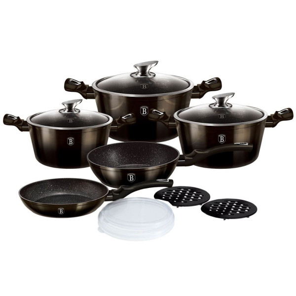 ZESTAW GARNKÓW 13 ELE BERLINGER HAUS METALLIC SHINY BLACK BH-6615