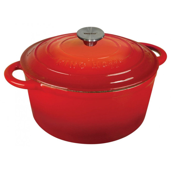 GARNEK ŻELIWNY EMALIOWANY 4.0L 24cm KINGHOFF KH-1529